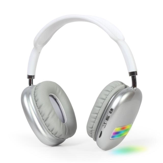 Gembird - BHP-LED-02-W auricular y casco Auriculares Inalámbrico Diadema Llamadas/Música Bluetooth Blanco