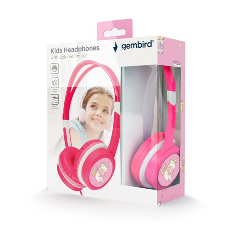 Gembird - MHP-JR-PK auricular y casco Auriculares Alámbrico Diadema Música Rosa