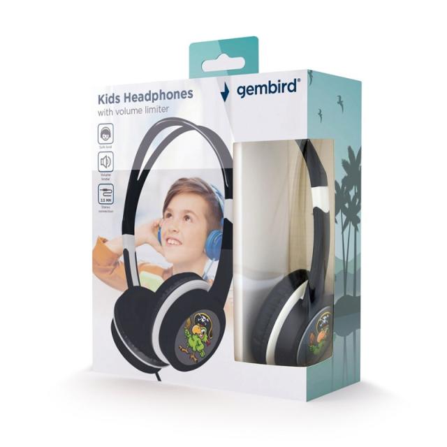 Gembird - MHP-JR-BK auricular y casco Auriculares Alámbrico Diadema Música Negro