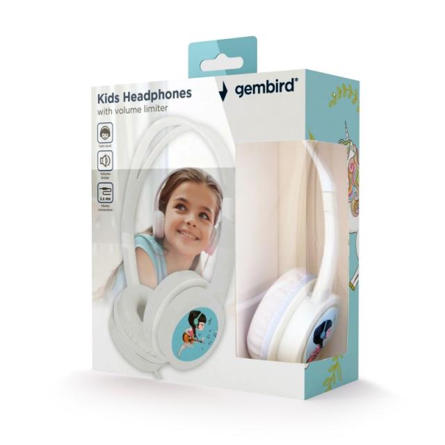 Gembird - MHP-JR-W auricular y casco Auriculares Alámbrico Diadema Música Blanco