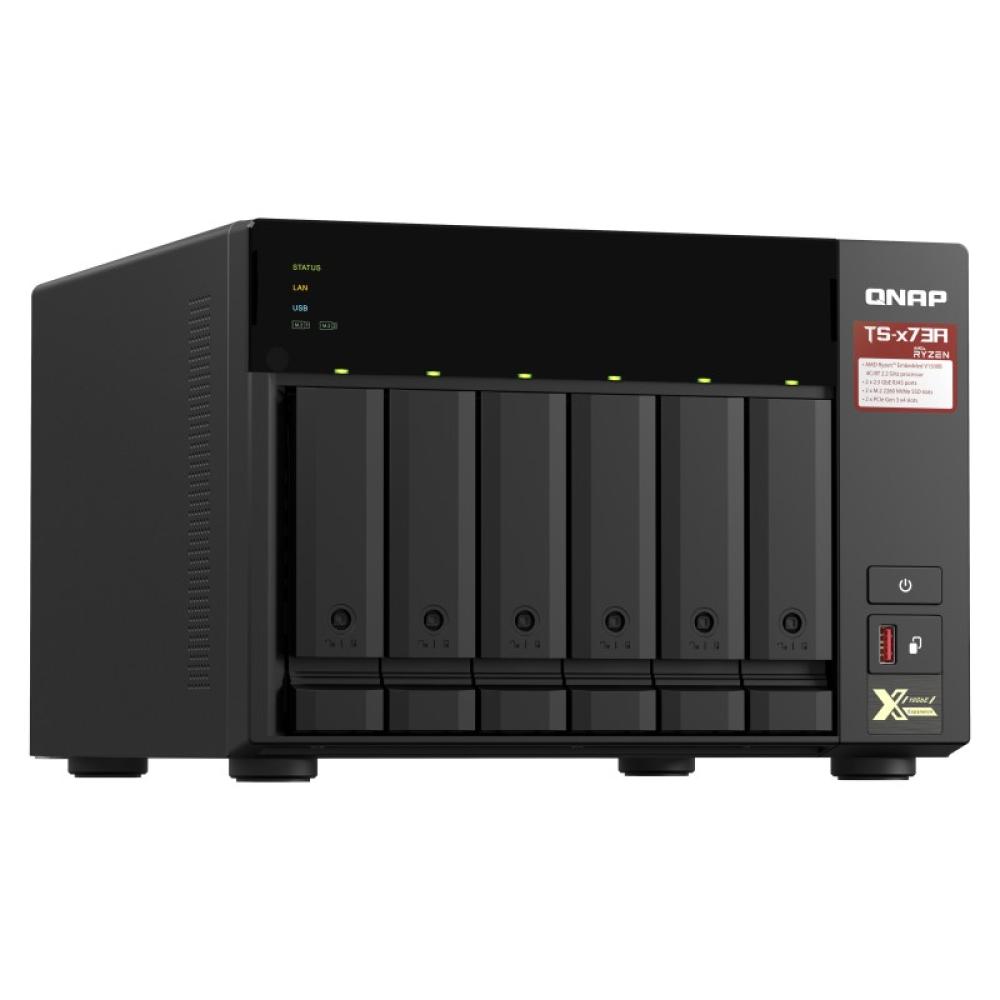 QNAP - TS-673A NAS Torre Ryzen Embedded V1500B 8 GB DDR4 0 TB QNAP Turbo System Negro