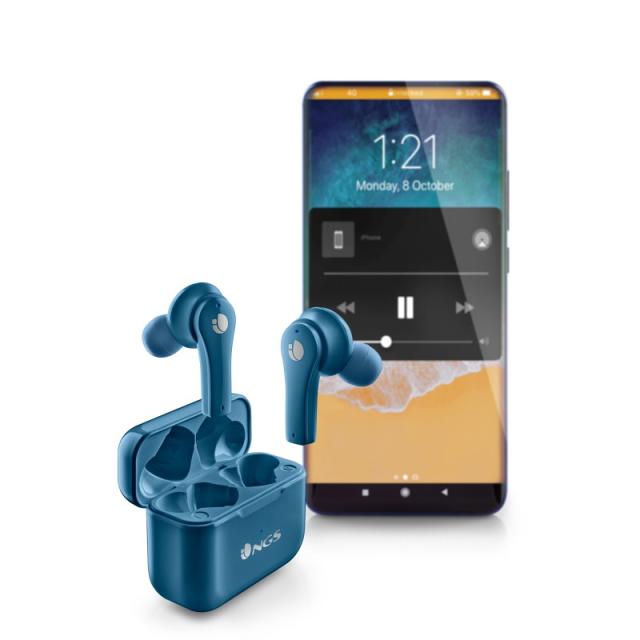 NGS - ARTICA BLOOM Auriculares Inalámbrico Dentro de oído Llamadas/Música USB Tipo C Bluetooth Azul