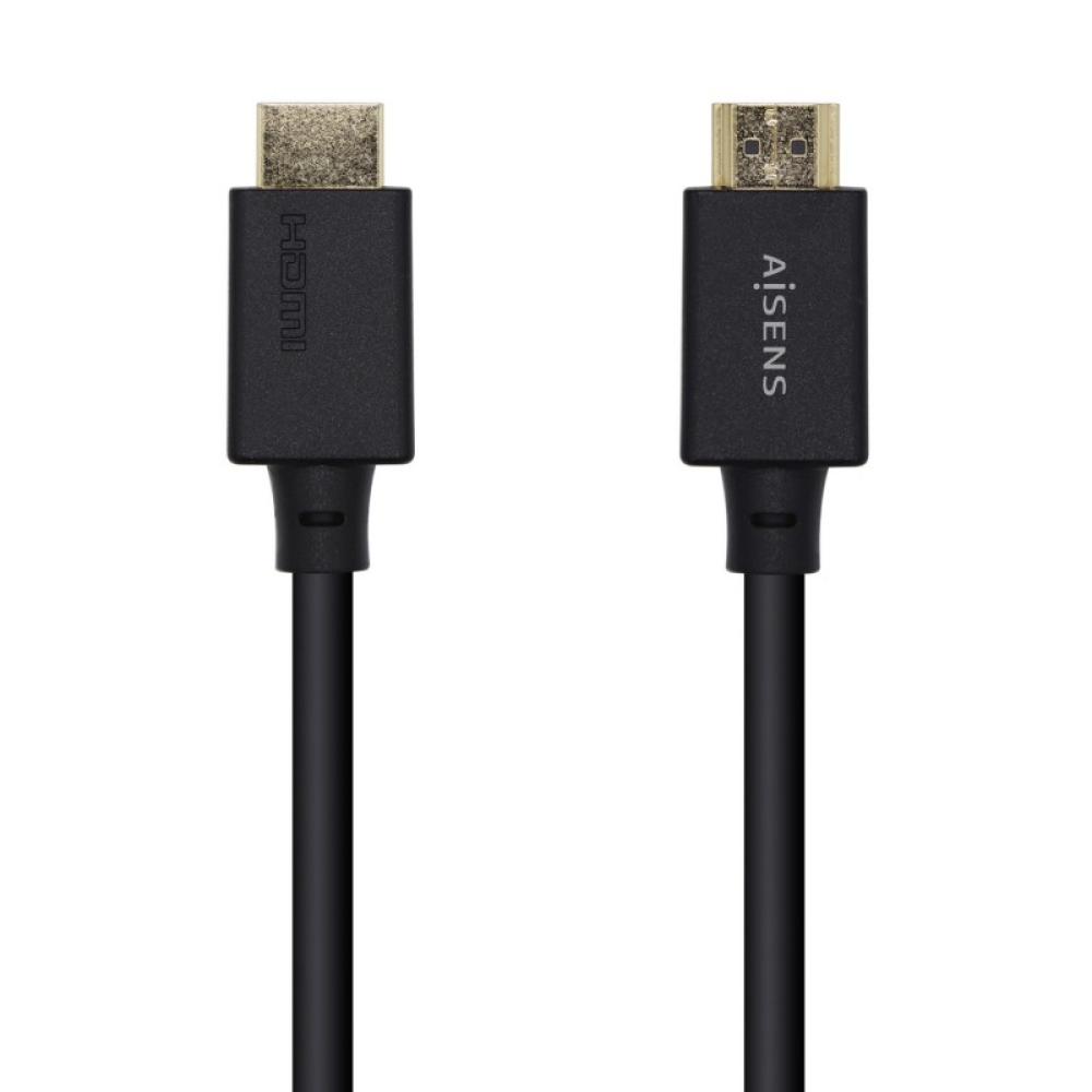 AISENS - Cable HDMI V2.1 Ultra Alta Velocidad / HEC Certificado 8k@60Hz 48Gbps, A/M-A/M, Negro, 2.0m