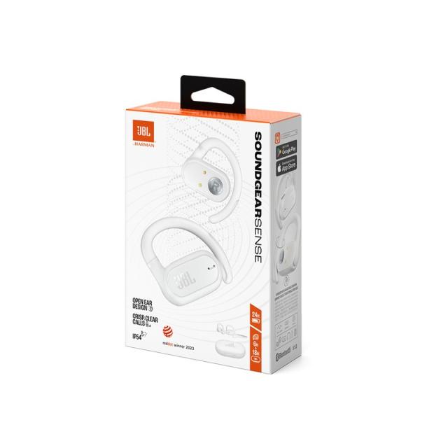 JBL - Soundgear Sense Auriculares True Wireless Stereo (TWS) gancho de oreja Llamadas/Música USB Tipo C Bluetooth Blanco