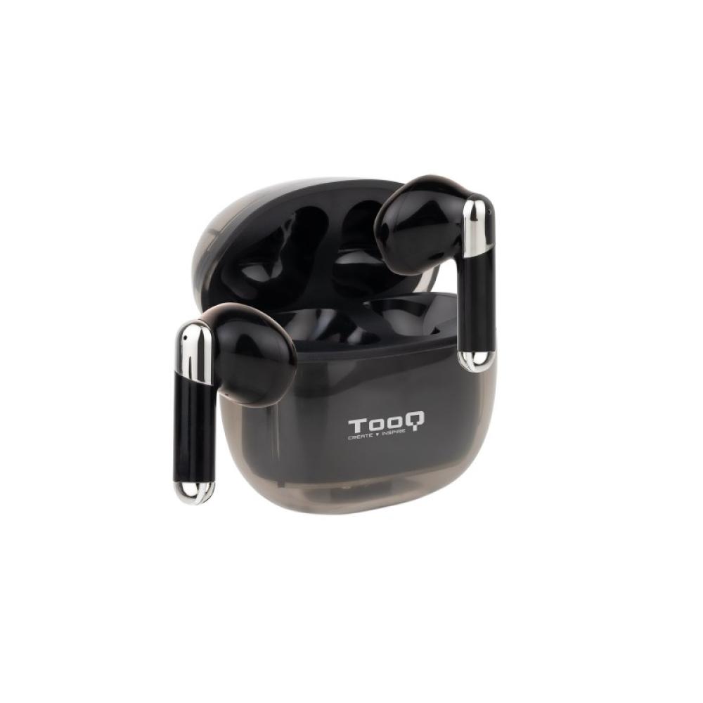 TooQ - Onyx Auriculares Inalámbricos + Micrófono Bluetooth con Estuche de Carga, Negros