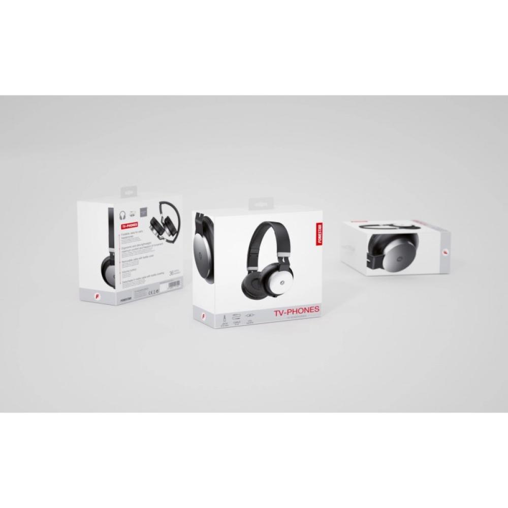 Fonestar - TV-PHONES auricular y casco Auriculares Alámbrico Diadema Música Negro, Plata