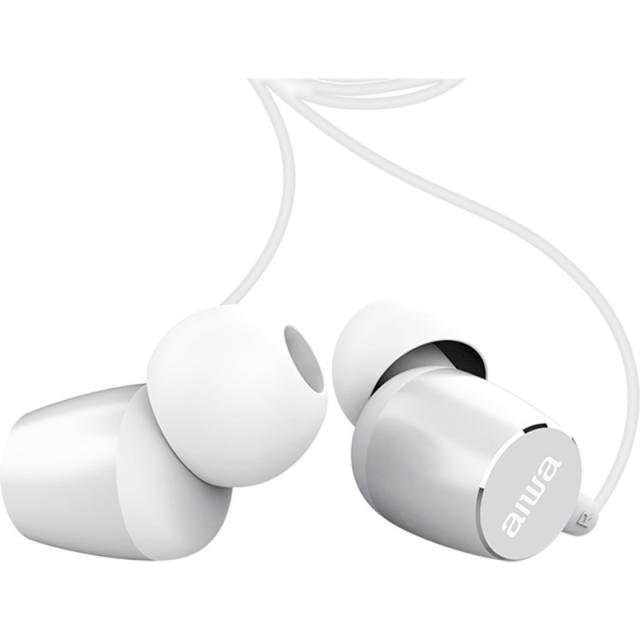 Aiwa - ESTM-30WT auricular y casco Auriculares Alámbrico Dentro de oído Llamadas/Música/Deporte/Uso diario Blanco