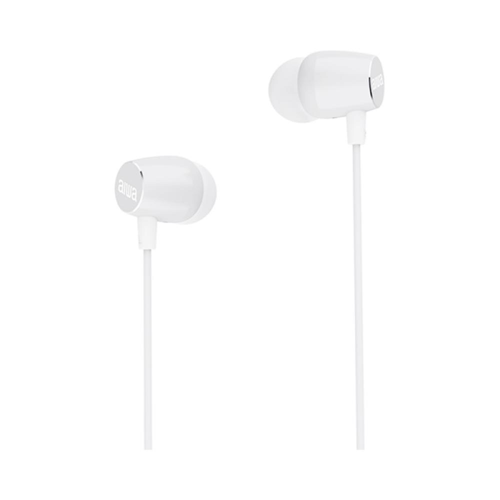 Aiwa - ESTM-30WT auricular y casco Auriculares Alámbrico Dentro de oído Llamadas/Música/Deporte/Uso diario Blanco