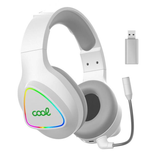 COOL Accesorios - 8434847055800 auricular y casco Auriculares Inalámbrico y alámbrico Diadema Juego USB Tipo C Blanco