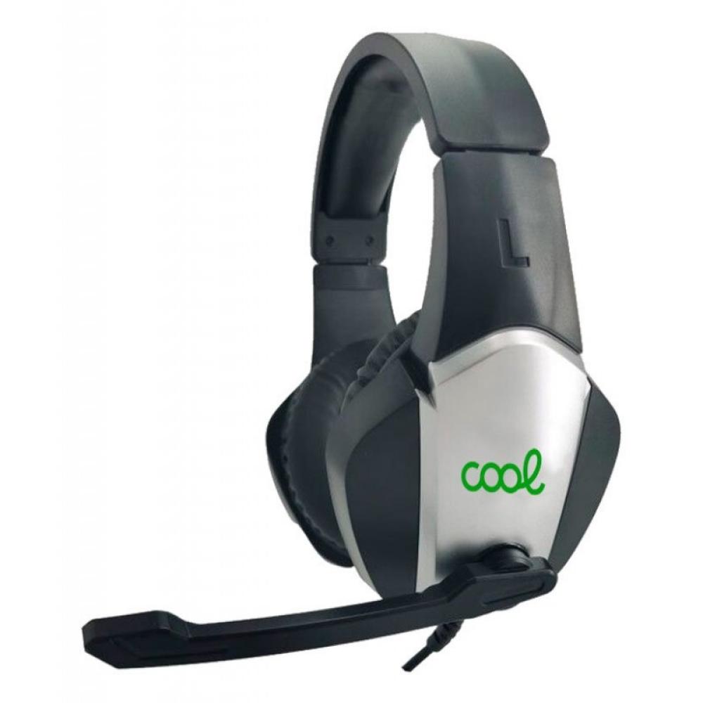 COOL Accesorios - 8434847045801 auricular y casco Auriculares Alámbrico Diadema Juego Negro, Plata