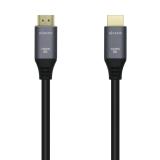 AISENS - Cable HDMI V2.1 Ultra Alta Velocidad / HEC 8k@60Hz 48Gbps, A/M-A/M, Gris/Negro, 1.5m