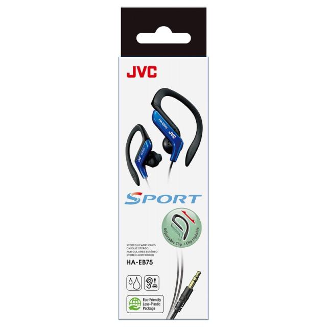 JVC - HA-EB75 Auriculares Alámbrico gancho de oreja, Dentro de oído Deportes Negro, Azul