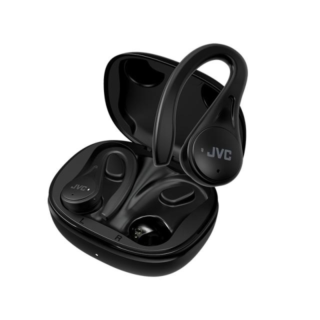 JVC - HA-EC25T Auriculares True Wireless Stereo (TWS) gancho de oreja, Dentro de oído Llamadas/Música Bluetooth Negro