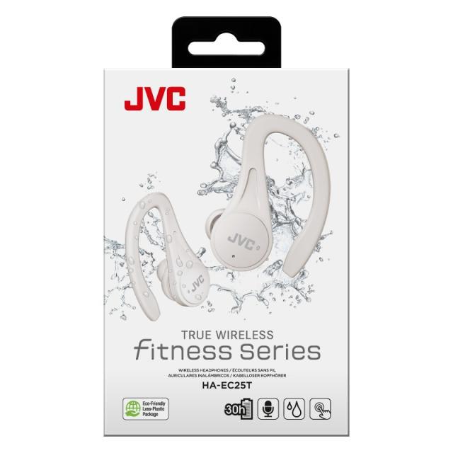 JVC - HA-EC25T Auriculares True Wireless Stereo (TWS) gancho de oreja, Dentro de oído Llamadas/Música Bluetooth Blanco