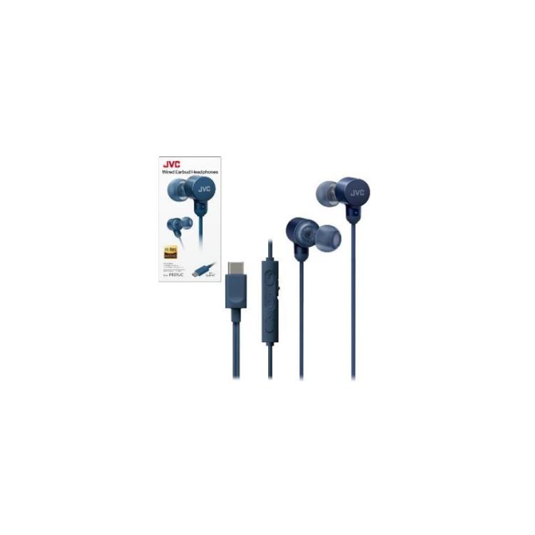 JVC - HAFR29UCA auricular y casco Auriculares Alámbrico Dentro de oído Llamadas/Música USB Tipo C Azul