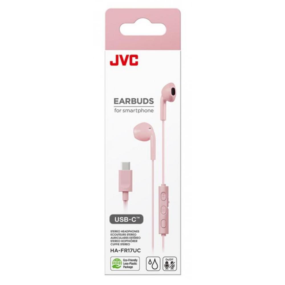 JVC - HA-FR17UC Auriculares Alámbrico Dentro de oído Llamadas/Música USB Tipo C Rosa