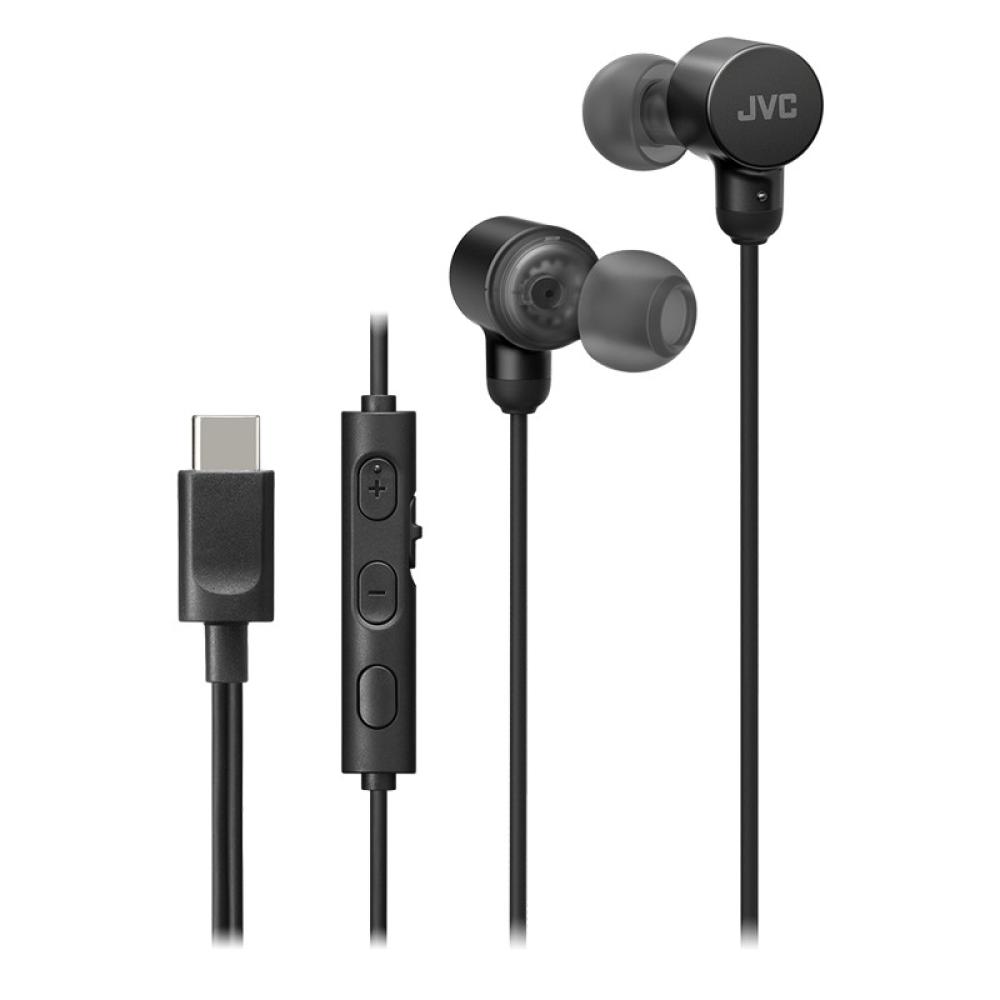 JVC - HAFR29UCA Auriculares Alámbrico Dentro de oído Llamadas/Música USB Tipo C Negro