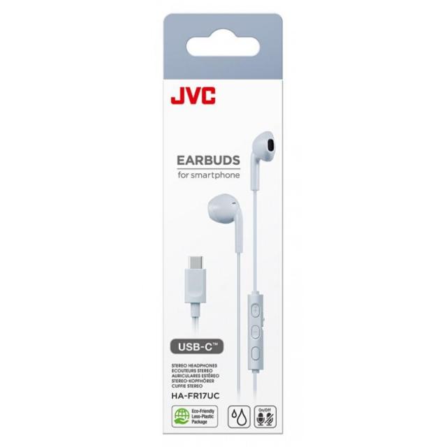 JVC - HA-FR17UC Auriculares Alámbrico Dentro de oído Llamadas/Música USB Tipo C Azul
