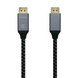 AISENS - Cable Displayport V1.4 8k@60hz, DP/M-DP/M, Gris/Negro, 1.0m