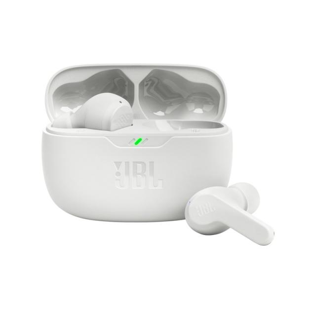 JBL - Wave Beam Auriculares True Wireless Stereo (TWS) Dentro de oído Llamadas/Música/Deporte/Uso diario Bluetooth Blanco