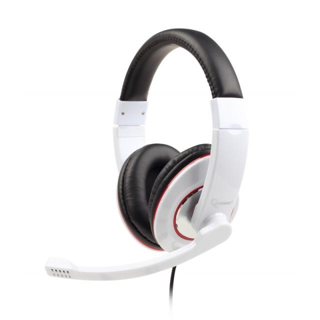 Gembird - MHS-001-GW auricular y casco Auriculares Alámbrico Diadema Llamadas/Música Blanco