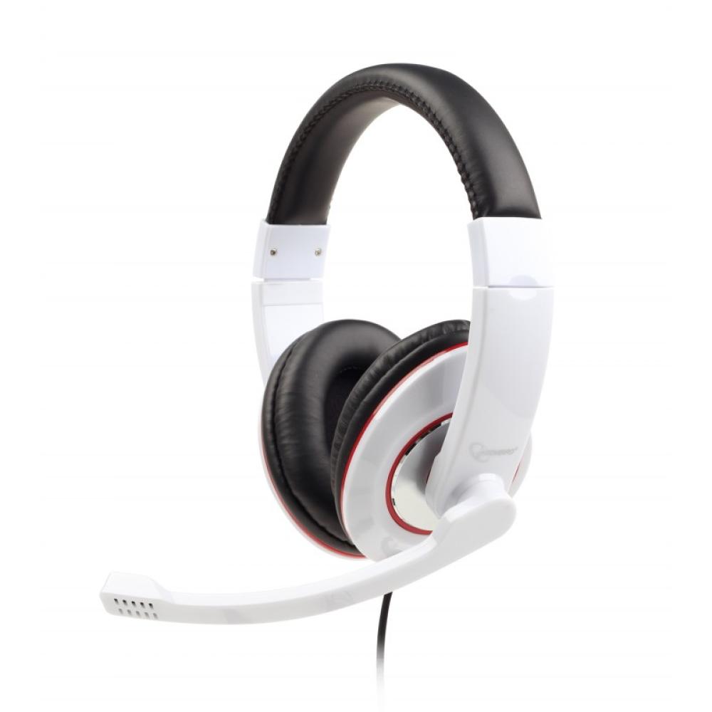 Gembird - MHS-001-GW auricular y casco Auriculares Alámbrico Diadema Llamadas/Música Blanco