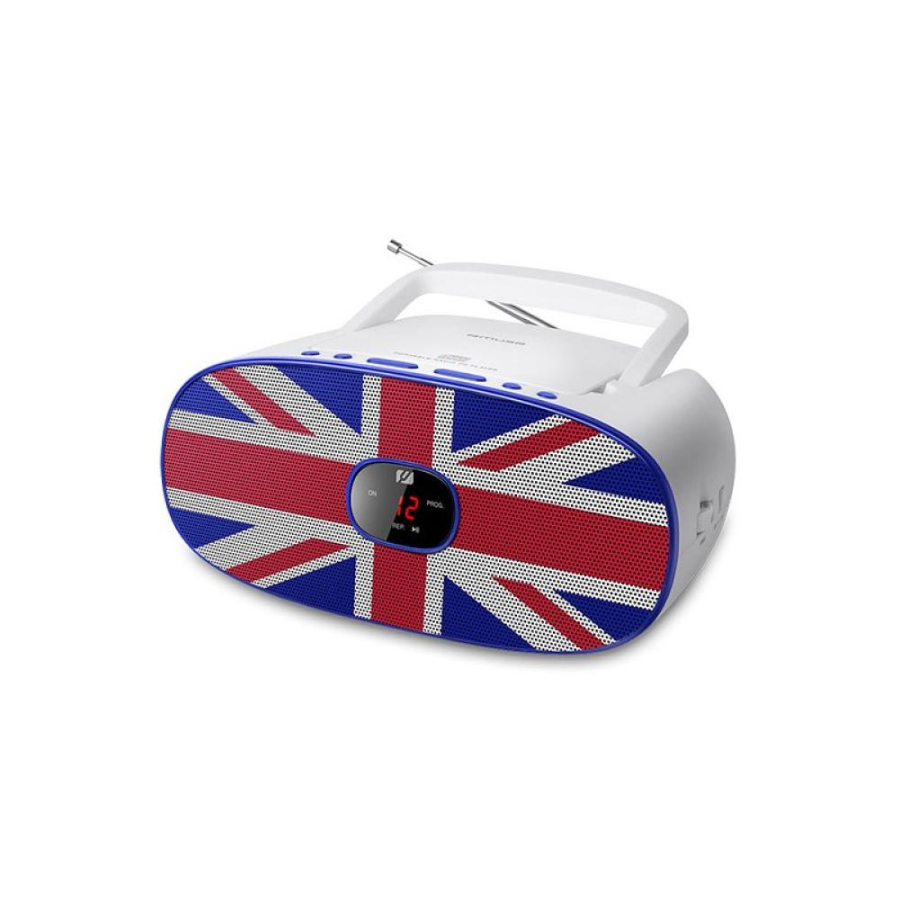 Muse - MD-205UK sistema estéreo portátil Analógica FM, MW Azul, Rojo, Blanco