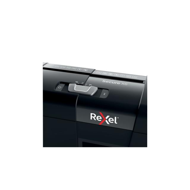 Rexel - Secure X6 triturador de papel Corte cruzado 68 dB Negro