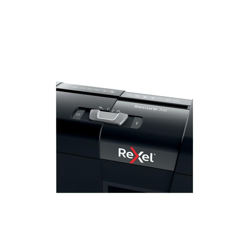Rexel - Secure X6 triturador de papel Corte cruzado 68 dB Negro