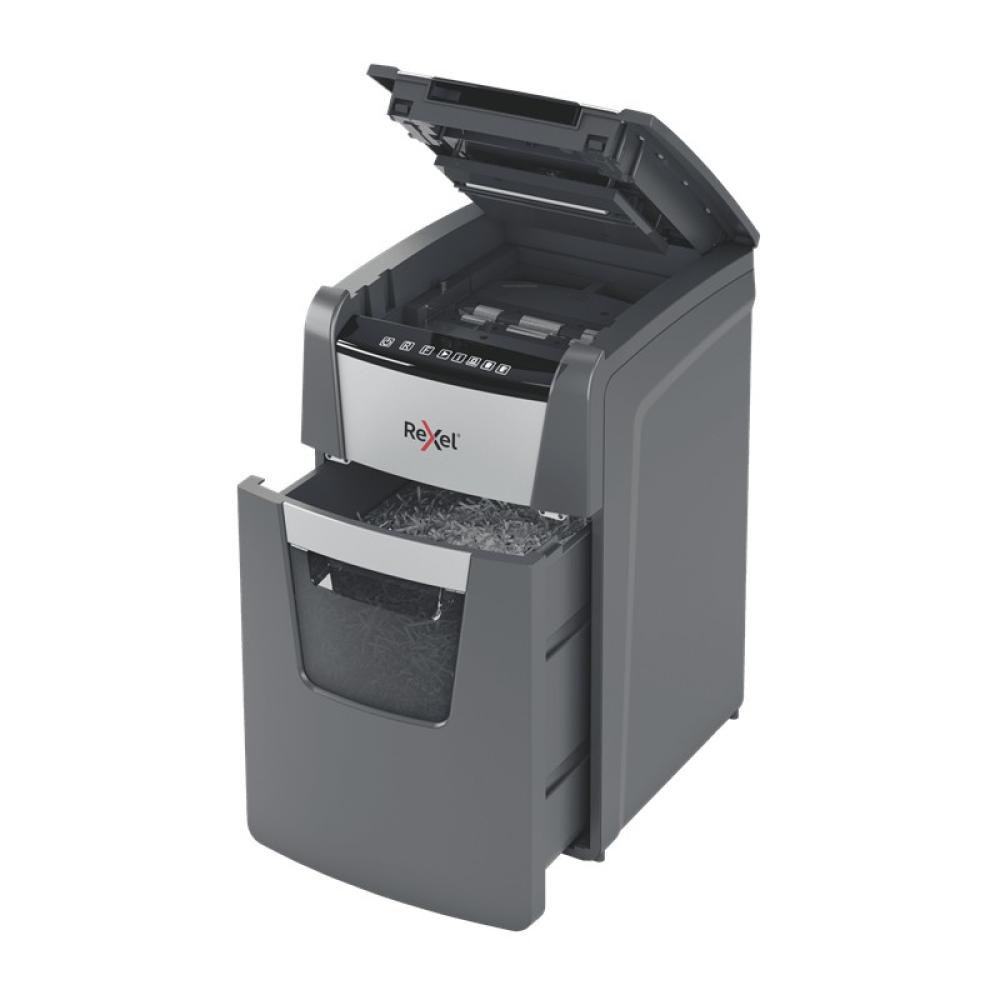 Rexel - AutoFeed+ 130M triturador de papel Microcorte 55 dB Negro, Gris