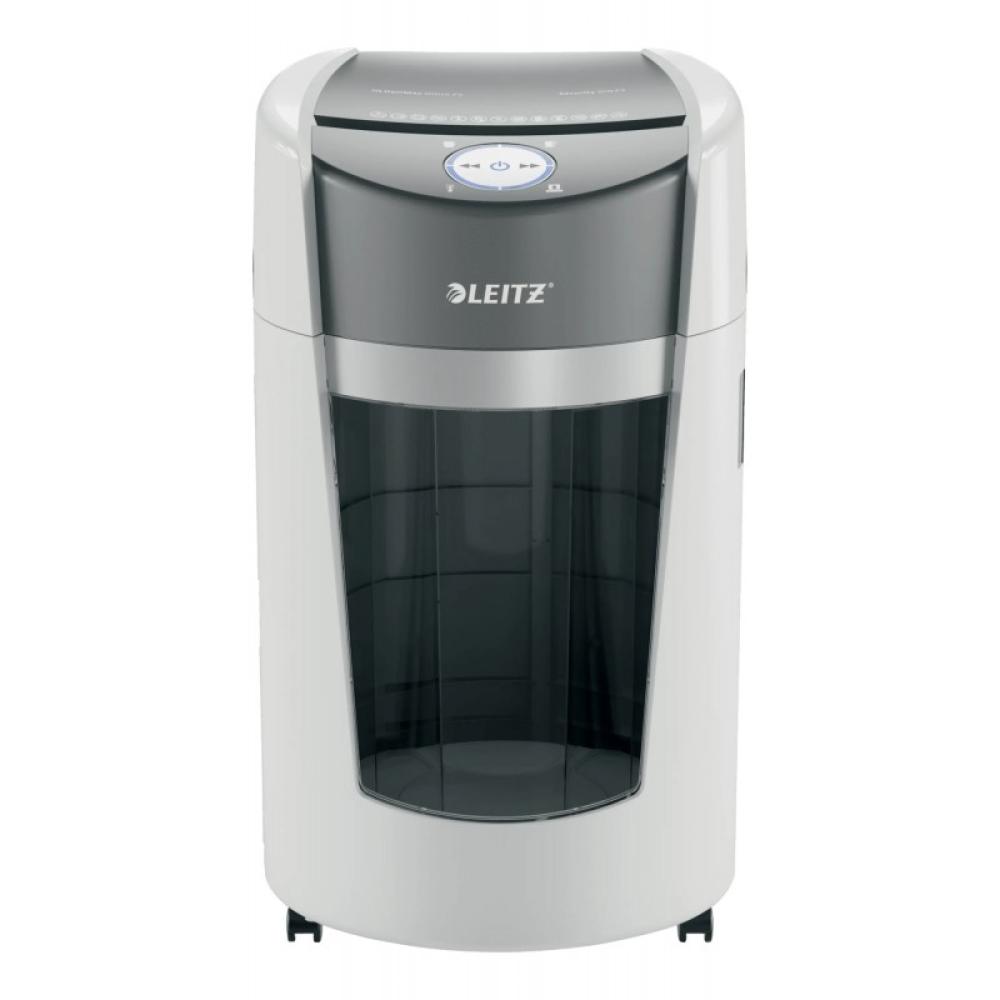 Leitz - Destructora de Papel IQ OptiMax Office Microcorte Seguridad P5 35L - Blanca