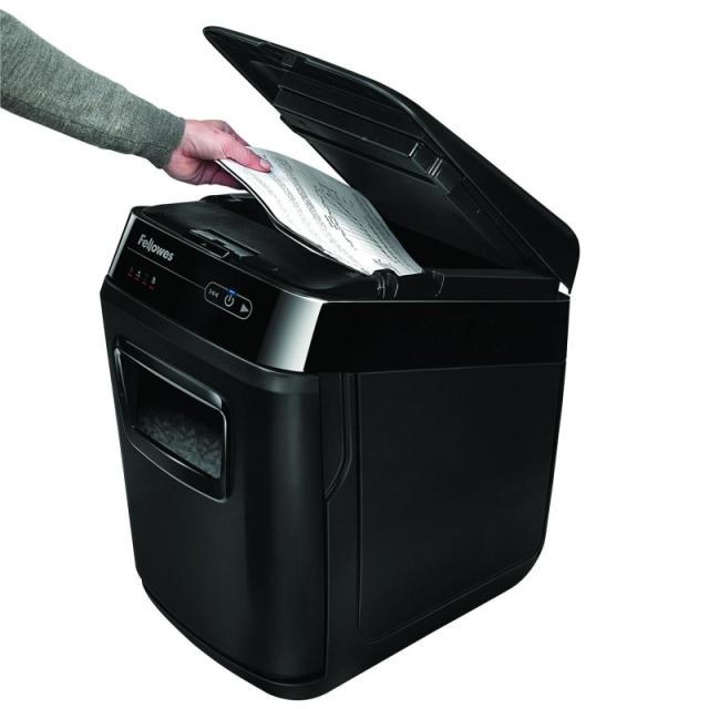 Fellowes - AutoMax 150C triturador de papel Corte cruzado 23 cm Negro, Gris