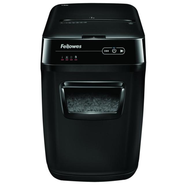 Fellowes - AutoMax 150C triturador de papel Corte cruzado 23 cm Negro, Gris