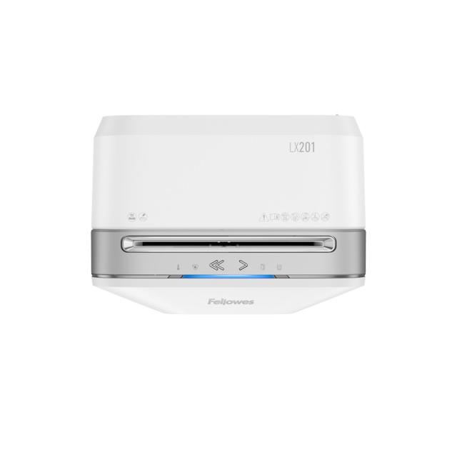 Fellowes - Powershred LX201 triturador de papel Microcorte 23 cm Blanco