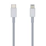 AISENS - Cable USB 2.0 USB-C A Lightning PD 2A, Lightning/M-USB-C/M, Blanco, 2.0m