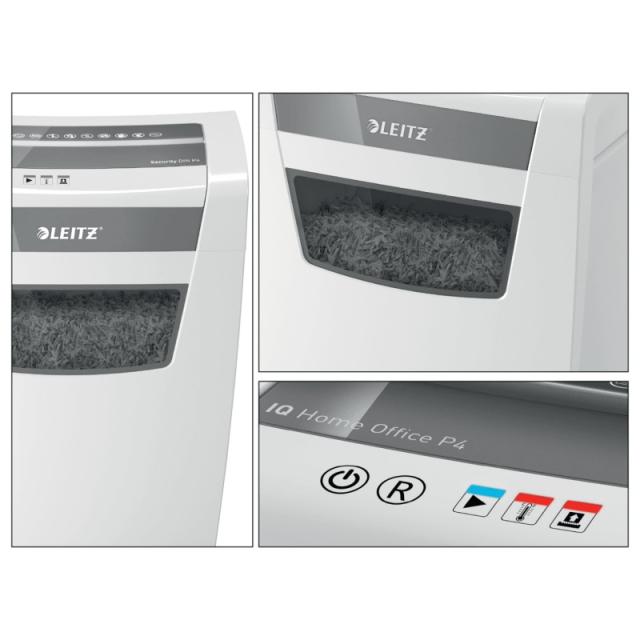 Leitz - IQ Home Office P-4 triturador de papel Corte en partículas 58 dB 22 cm Blanco
