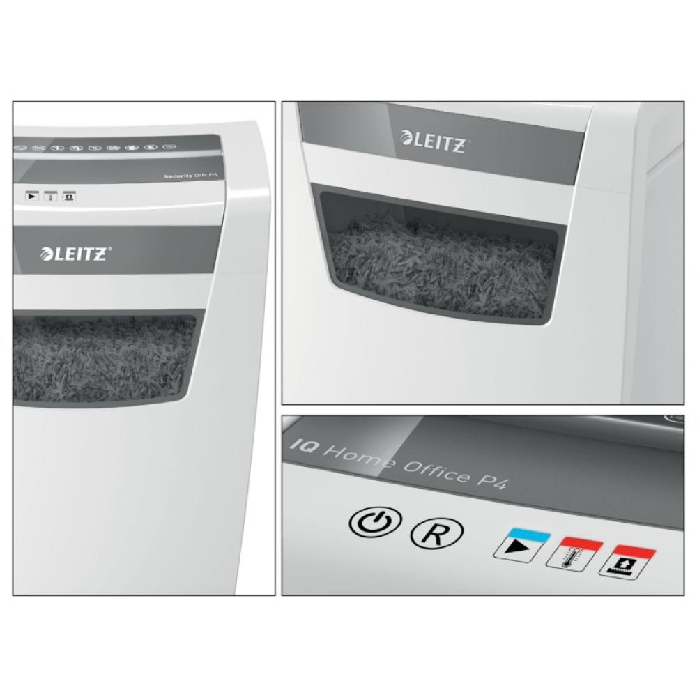 Leitz - IQ Home Office P-4 triturador de papel Corte en partículas 58 dB 22 cm Blanco