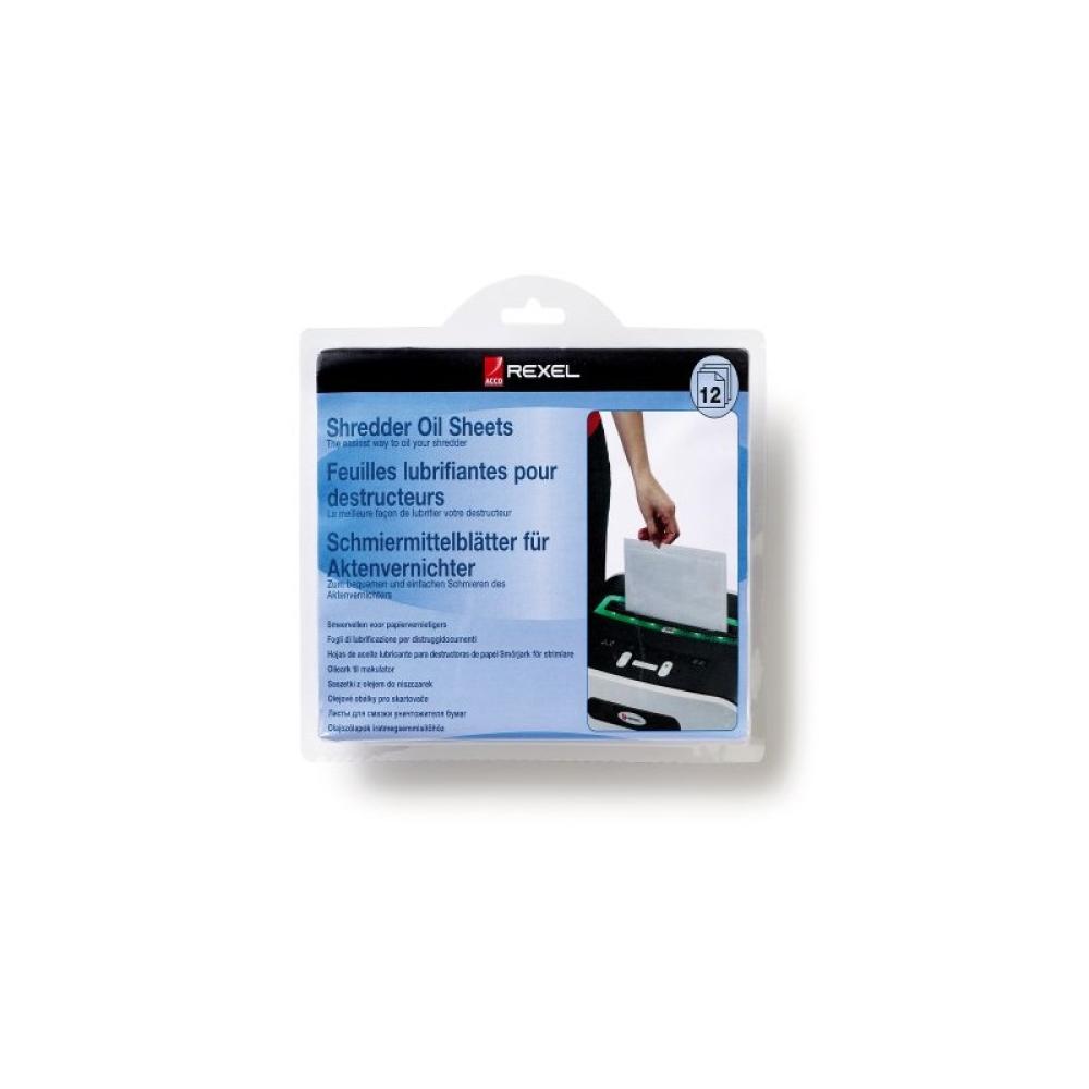 Rexel - Láminas lubricantes para destructora (12)