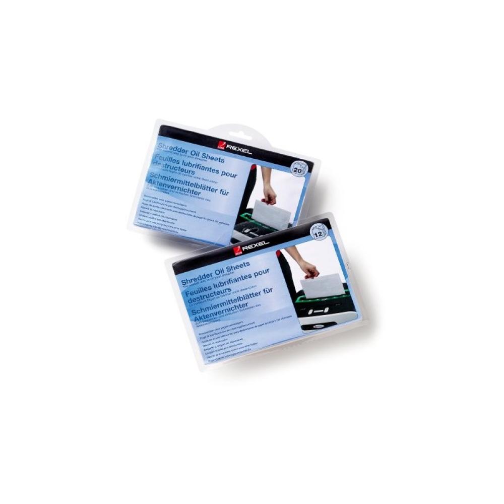 Rexel - Láminas lubricantes para destructora (12)