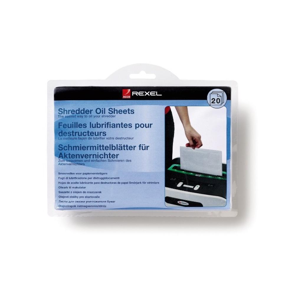 Rexel - Láminas lubricantes para destructora (20)
