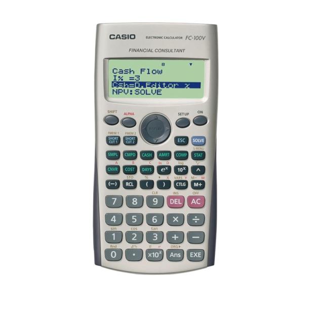 Casio - FC-100V calculadora Bolsillo Calculadora financiera Gris