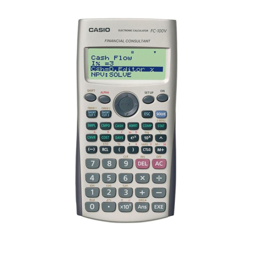 Casio - FC-100V calculadora Bolsillo Calculadora financiera Gris