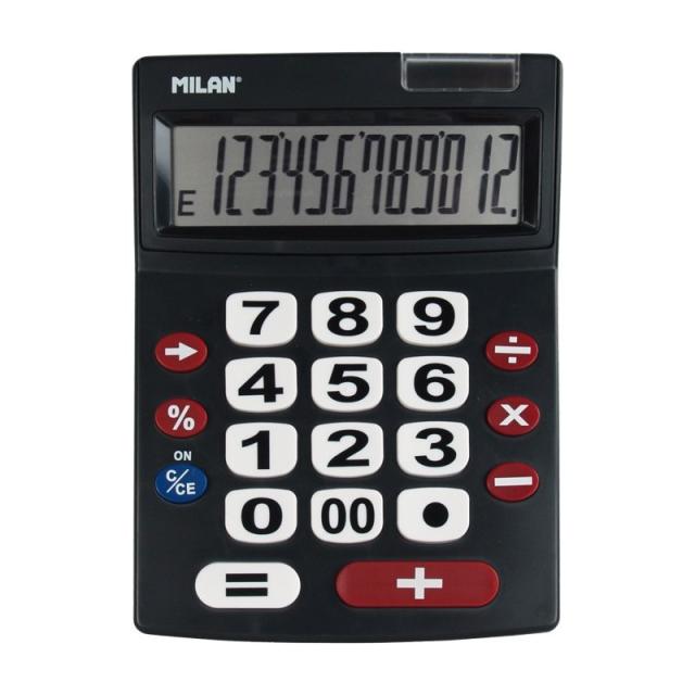Milan - 151712BL calculadora Escritorio Calculadora básica Negro, Rojo, Blanco