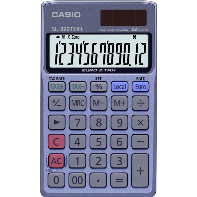 Casio - SL-320TER+ calculadora Bolsillo Calculadora básica Azul