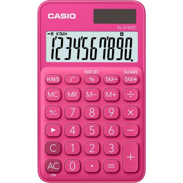Casio - SL-310UC-RD calculadora Bolsillo Calculadora básica Rojo