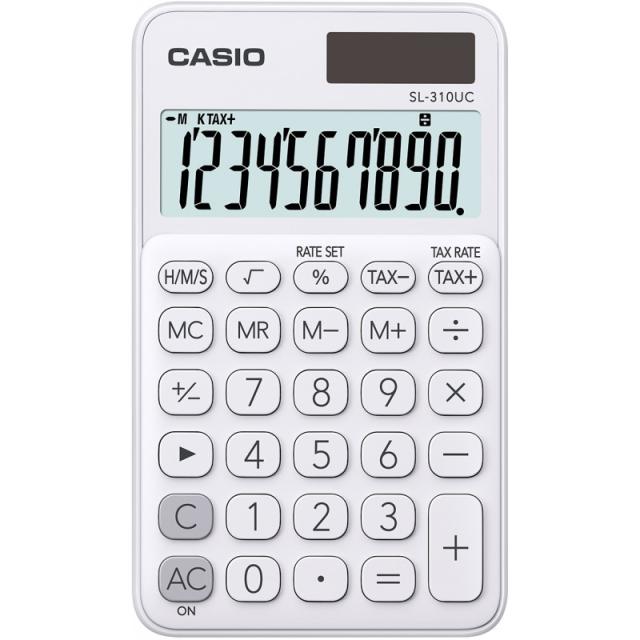 Casio - SL-310UC-WE calculadora Bolsillo Calculadora básica Blanco