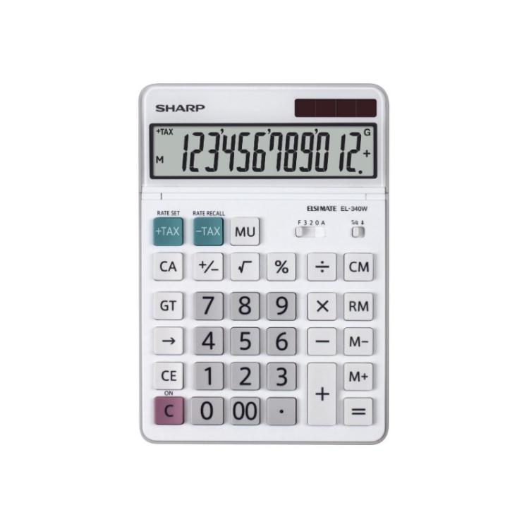 Sharp - EL-340W calculadora Escritorio Pantalla de calculadora Blanco