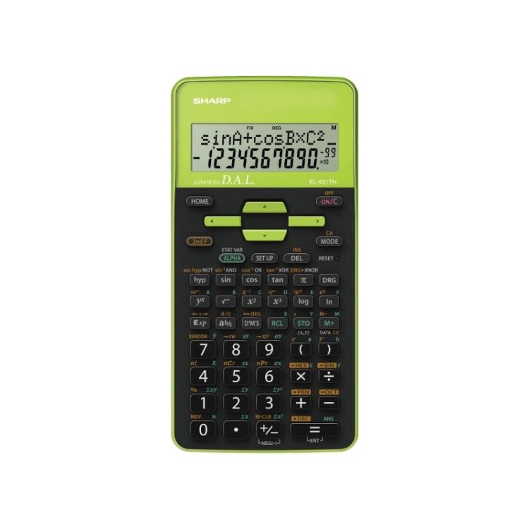 Sharp - EL-531TH calculadora Bolsillo Calculadora científica Negro, Verde