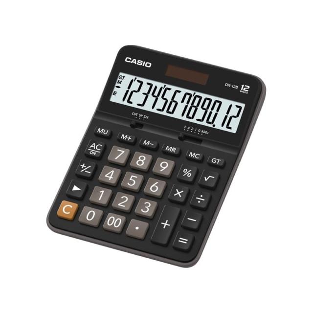 Casio - DX-12B calculadora Escritorio Calculadora básica Negro