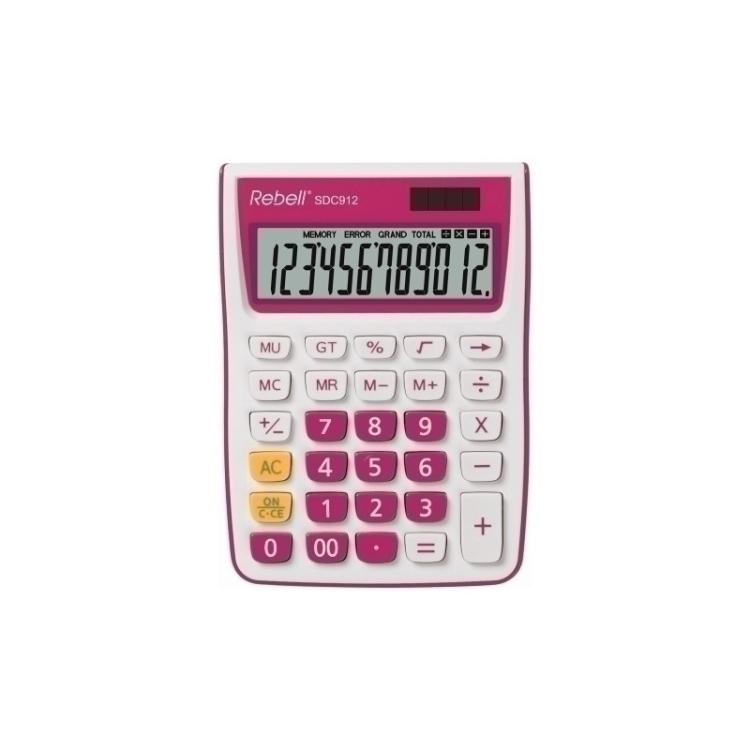 Rebell - CALCULADORA MESA REBELL 12 DIG. 912 ROSA